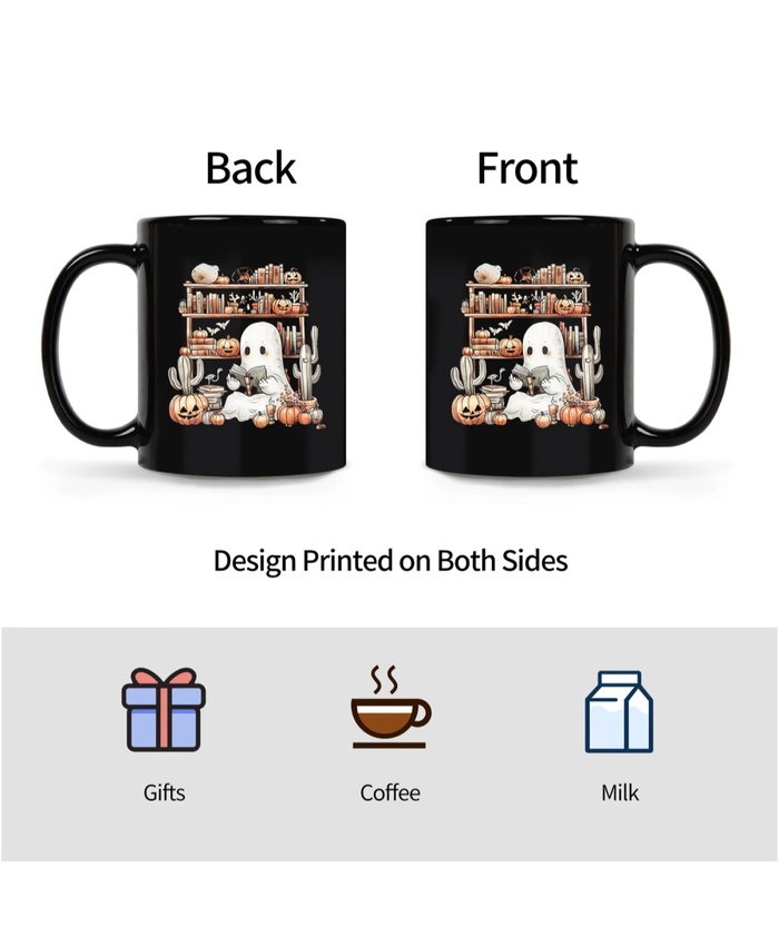 Halloween Pumpkin Ghost Mug